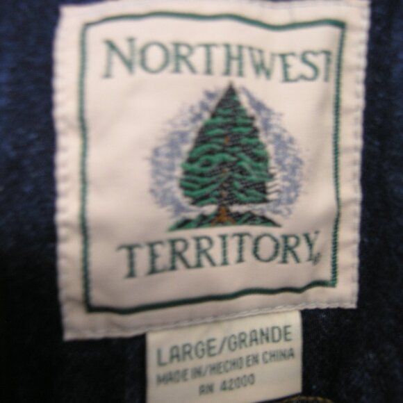 Northwest Terrority Vintage Demin/khaki Bomber Jacket Size Large - Picture 4 of 5